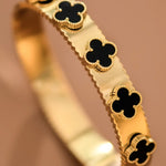 Gold Clover Bangle In Multi - Infinity Raine
