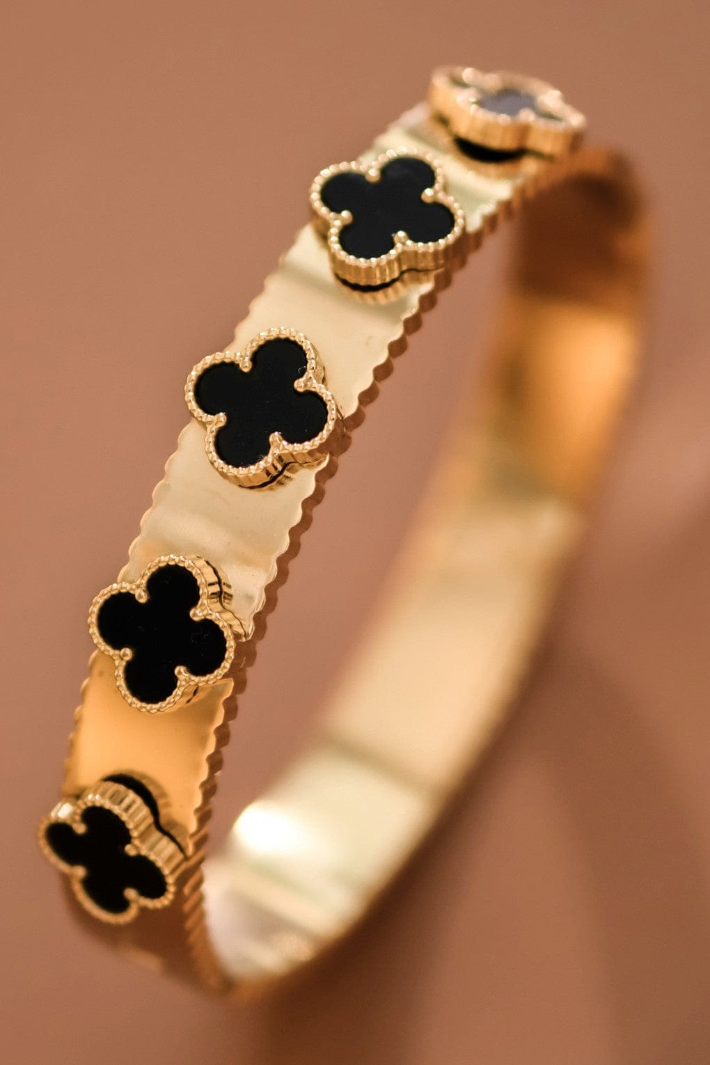 Gold Clover Bangle In Multi - Infinity Raine