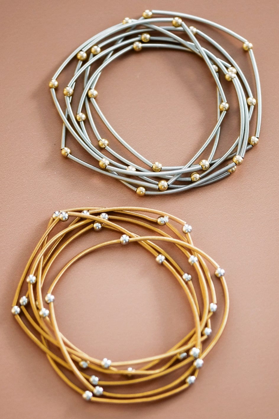 Stretchy Beaded Guitar String Bracelet Sets In Multi - Infinity Raine