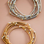 Stretchy Beaded Guitar String Bracelet Sets In Multi - Infinity Raine