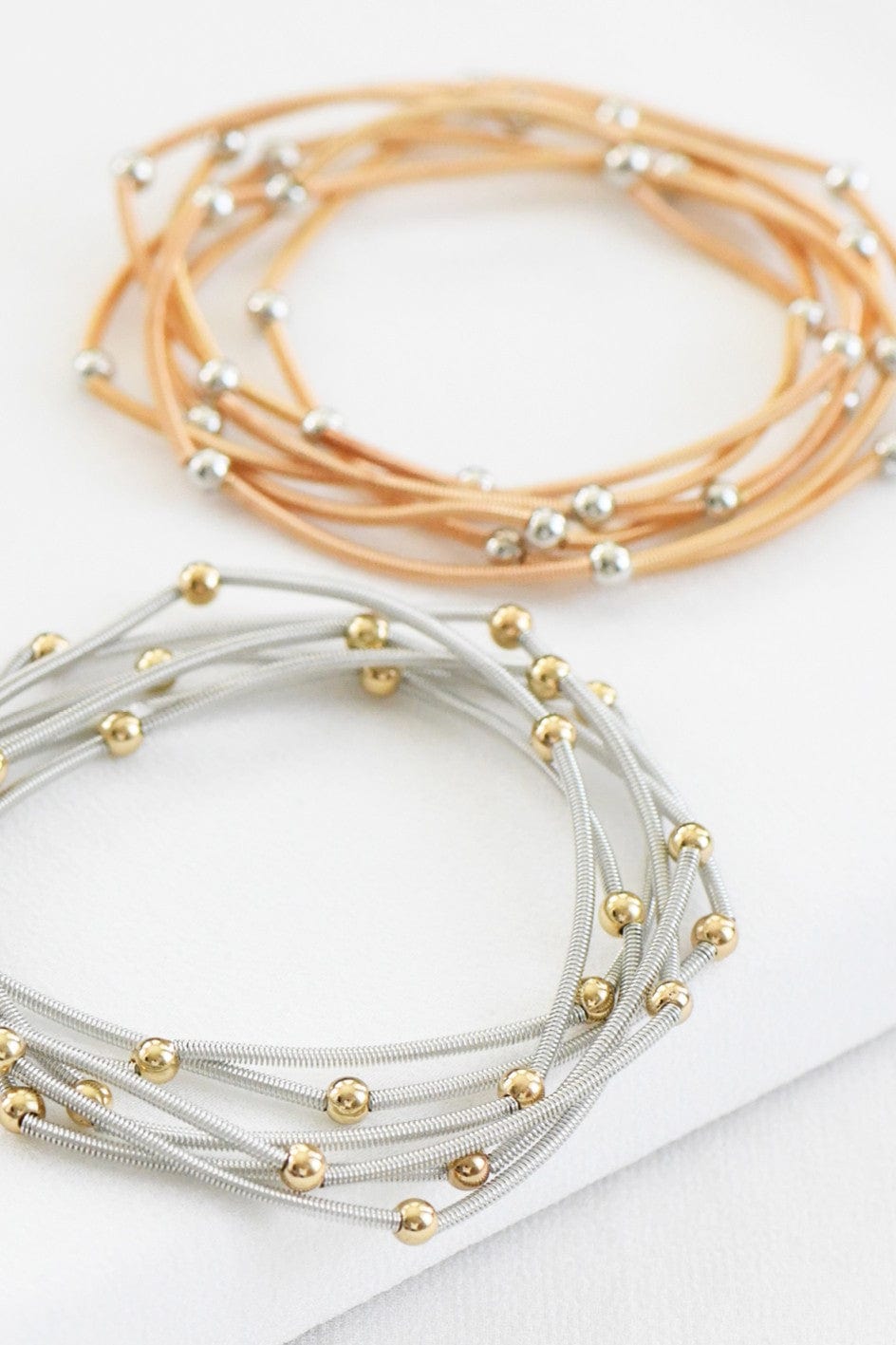 Stretchy Beaded Guitar String Bracelet Sets In Multi - Infinity Raine
