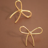 MIA ACCESSORIES Jewelry - Earrings Dainty Bow Knot Stud Earrings In Gold 36623862