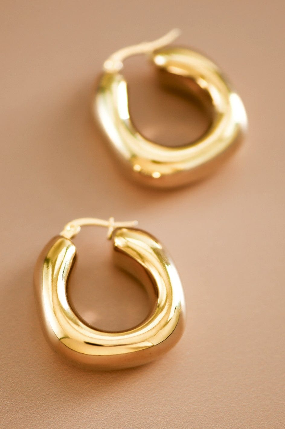Geometric Hoops In Gold - Infinity Raine