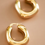 Geometric Hoops In Gold - Infinity Raine
