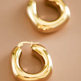 Geometric Hoops In Gold - Infinity Raine