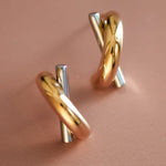 Two Toned Post Earrings - Infinity Raine