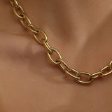 Chunky Chain Link Necklace In Gold - Infinity Raine