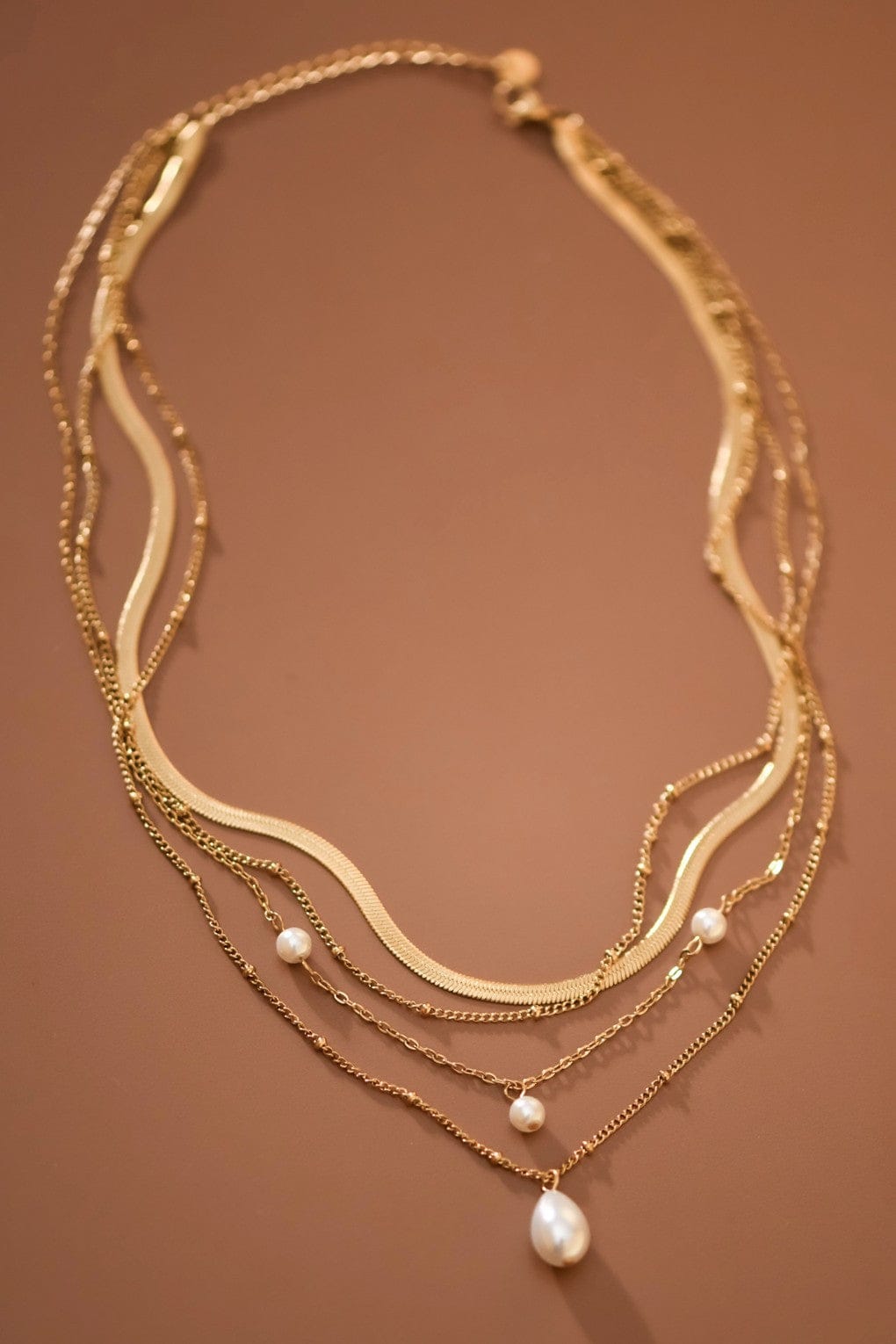 MIA ACCESSORIES Jewelry - Necklaces Pearl Pendant Layered Necklace In Gold 14087414