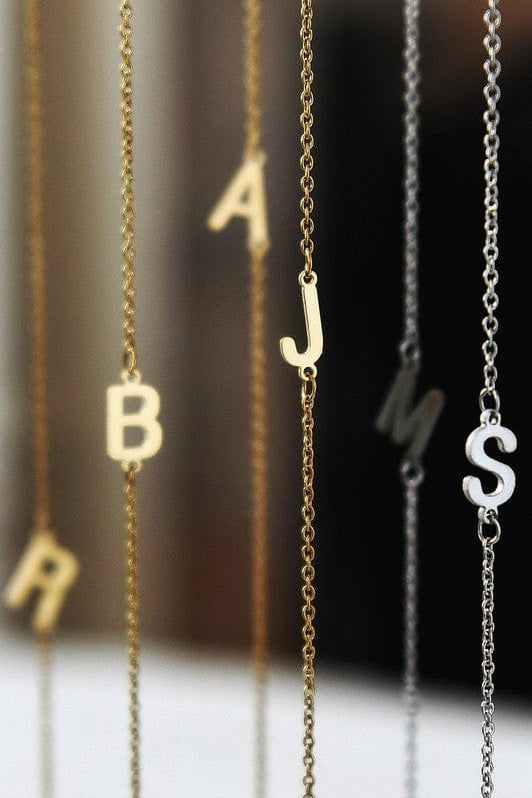 MIA ACCESSORIES Jewelry - Necklaces Stainless Steel Dainty Initial Necklace In Gold