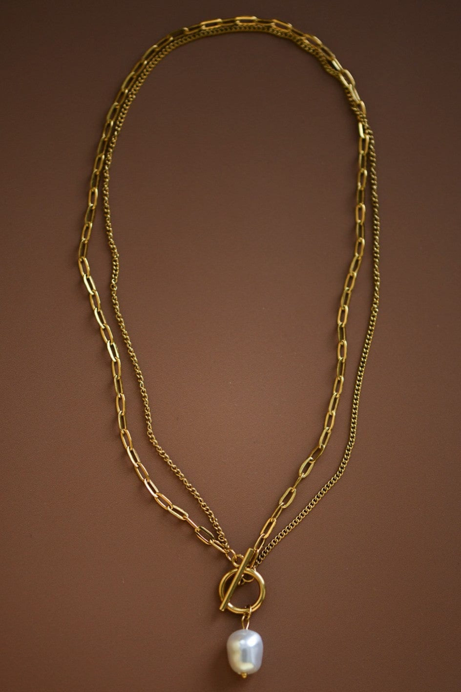 Toggle Layered Necklace In Gold - Infinity Raine