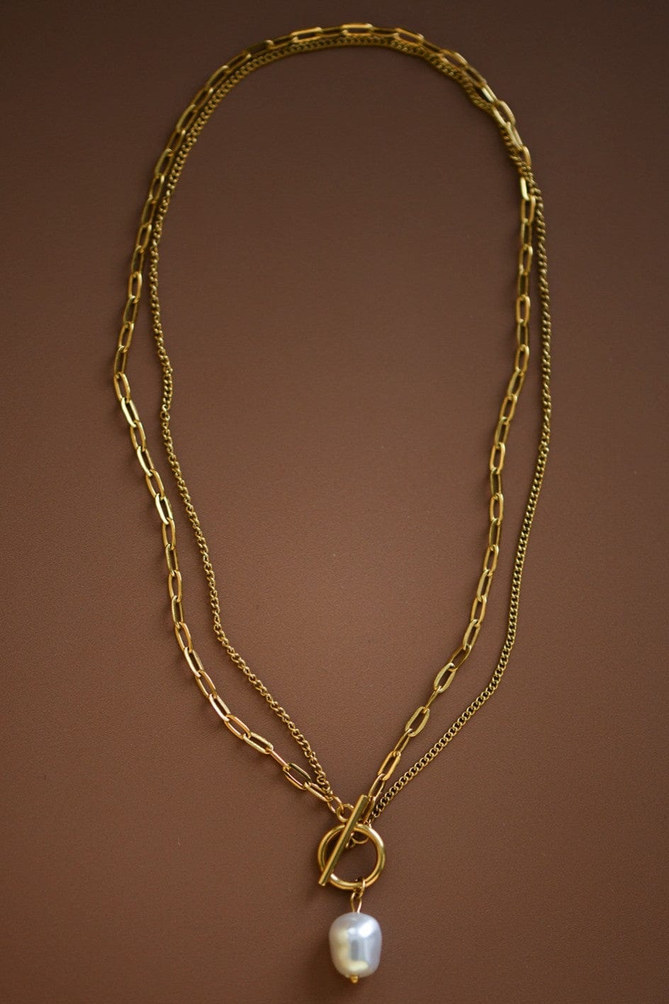 Toggle Layered Necklace In Gold - Infinity Raine