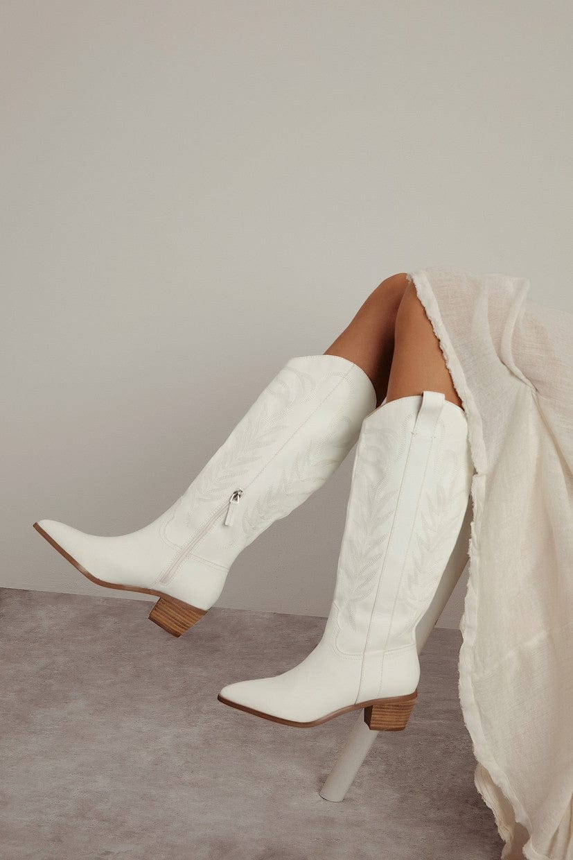MiiM Shoes - Boots Next Level Cowgirl Boots In White