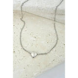 Mini Heart Necklace In Silver - Infinity Raine