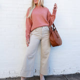 Miou Muse Bottoms - Pants Cuffed Bottom Pants In Grey