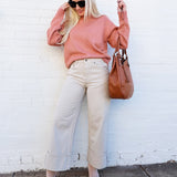 Miou Muse Bottoms - Pants Cuffed Bottom Pants In Grey