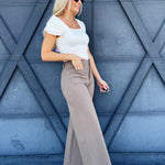 Ponte Pants In Mocha - Infinity Raine