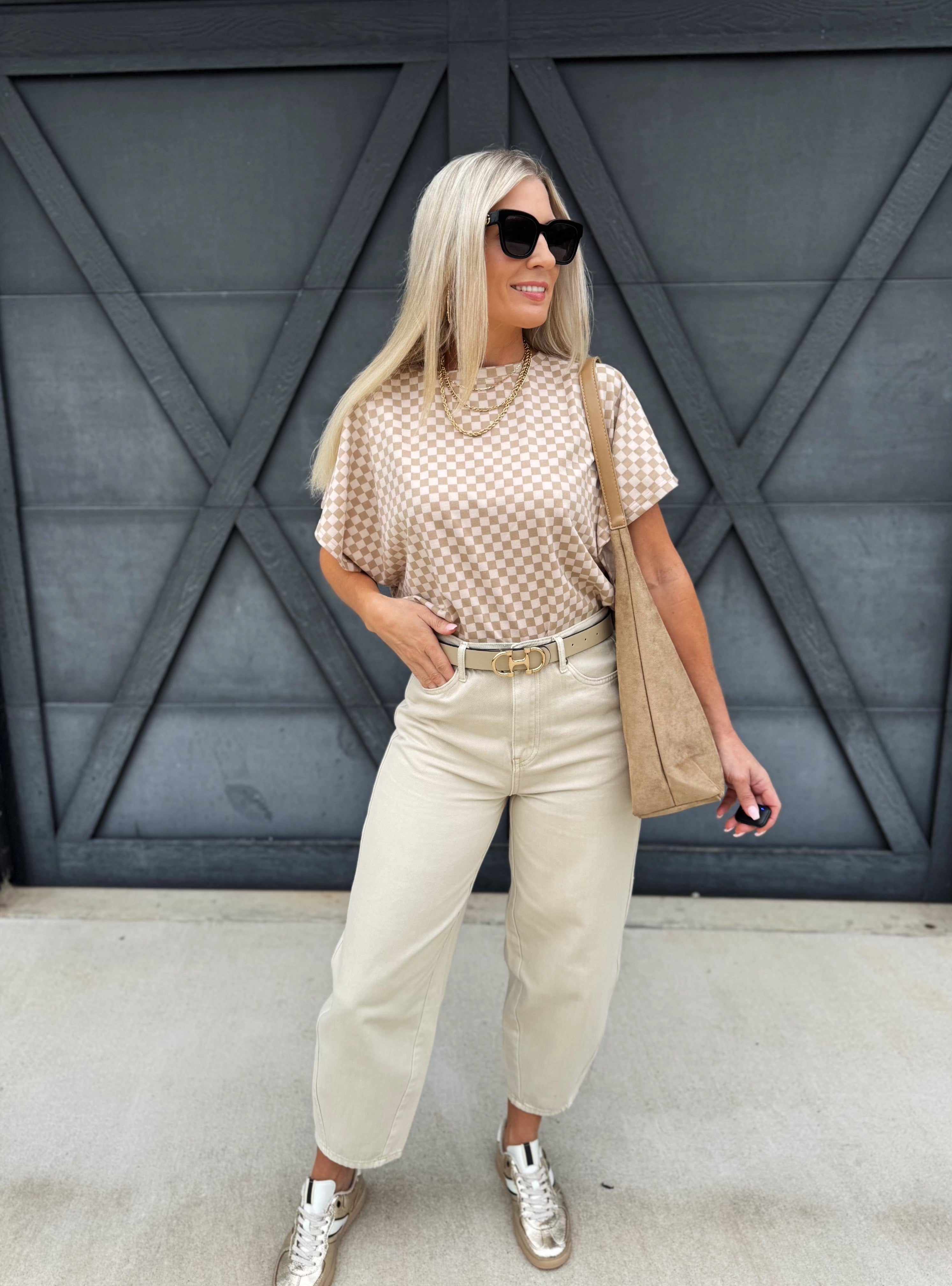 Washed Barrel Pants In Beige - Infinity Raine