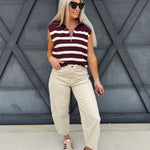Washed Barrel Pants In Beige - Infinity Raine