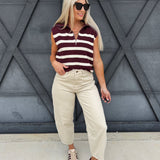 Washed Barrel Pants In Beige - Infinity Raine