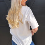 Miss Independence Tee In White - Infinity Raine