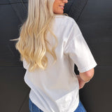 Miss Independence Tee In White - Infinity Raine