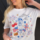 Miss Independence Tee In White - Infinity Raine