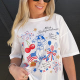 Miss Independence Tee In White - Infinity Raine