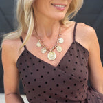 Mixed Stone Charm Necklace In Gold - Infinity Raine
