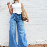 Mock Neck Ribbed Sweater Tank In Off White - Infinity Raine