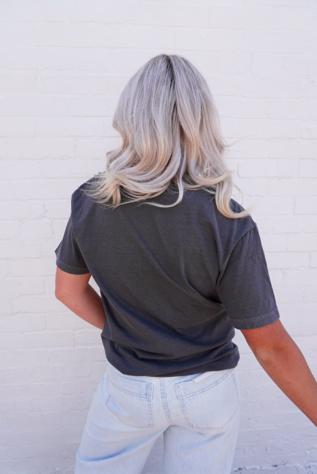 Checkerboard Game Day Tee In Pepper - Infinity Raine