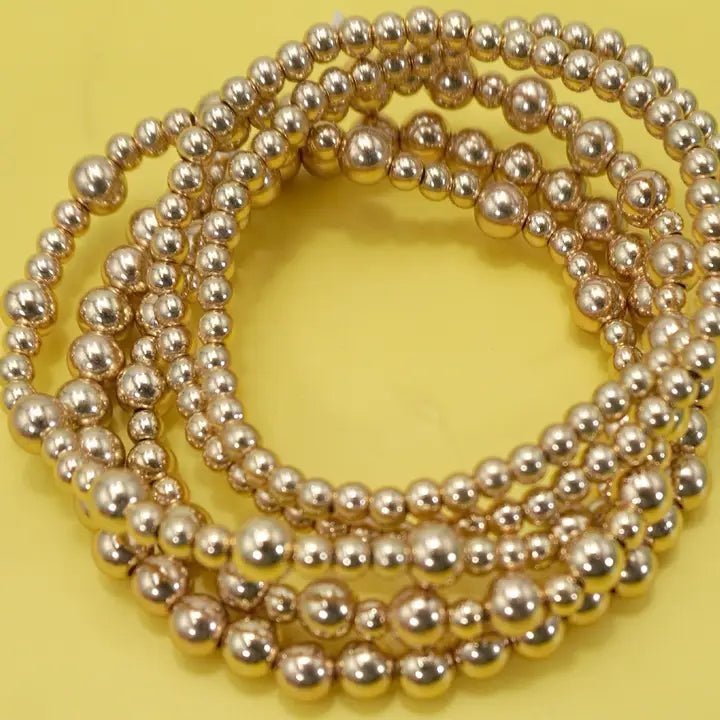 Multi Layer Gold Ball Chain Beaded Bracelet - Infinity Raine