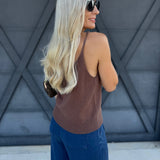 Sweater Tank In Mocha - Infinity Raine