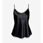 Whipstitch Satin Cami In Black - Infinity Raine