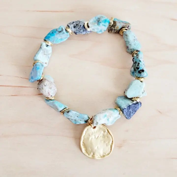 Natural Amazonite Stretch Bracelet - Infinity Raine