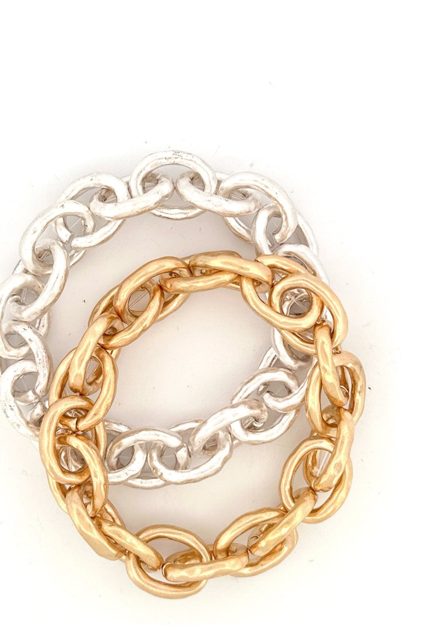 Nette Road Jewelry - Bracelets Chain Link Stretch Bracelet In Multi