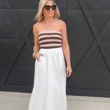 NIA Aurora Maxi Skirt In White - Infinity Raine