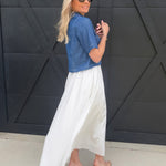 NIA Aurora Maxi Skirt In White - Infinity Raine