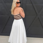 NIA Aurora Maxi Skirt In White - Infinity Raine