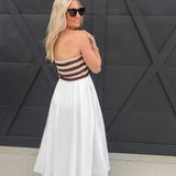 NIA Aurora Maxi Skirt In White - Infinity Raine