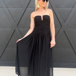 NIA Beverly Maxi Dress In Black - Infinity Raine