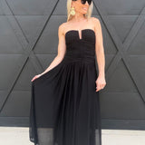 NIA Beverly Maxi Dress In Black - Infinity Raine