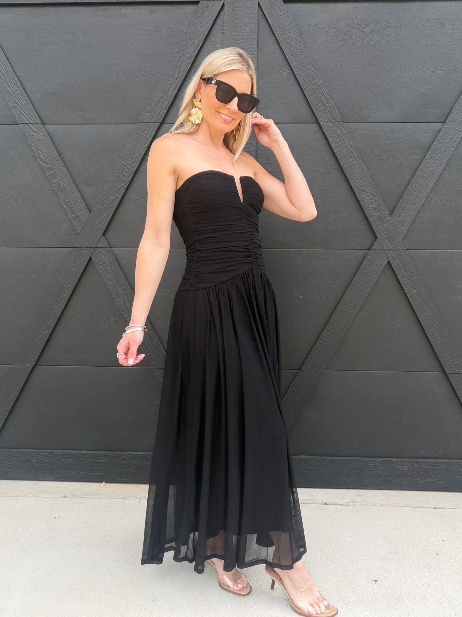 NIA Beverly Maxi Dress In Black - Infinity Raine