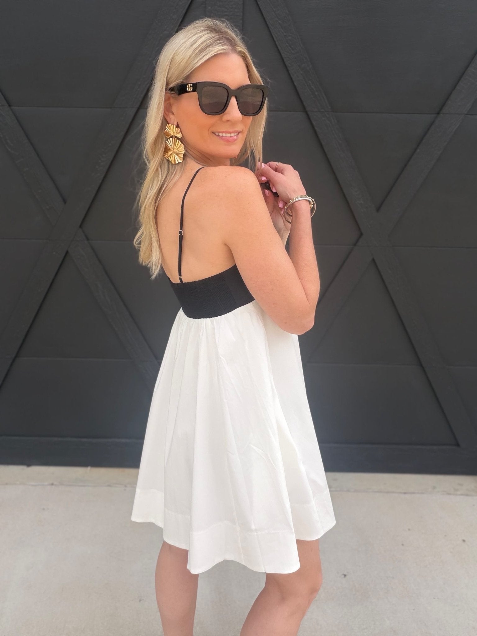 NIA Girasol Mini Dess In Black/White - Infinity Raine