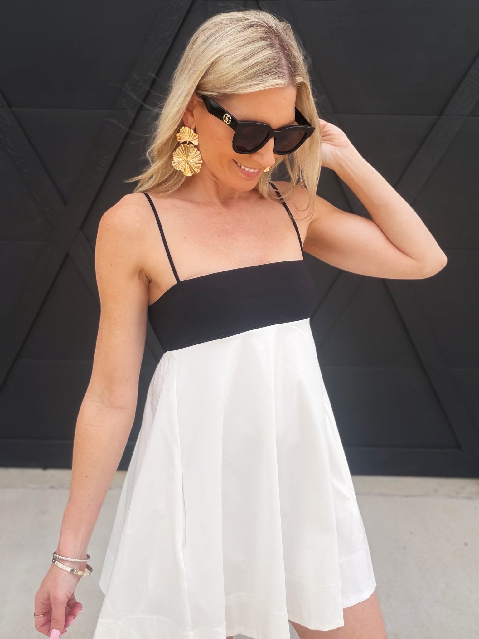 NIA Girasol Mini Dess In Black/White - Infinity Raine