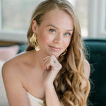 Nicholls Iris Petal Flower Earrings In Gold - Infinity Raine