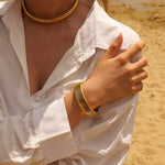Nicholls Bold Snake Chain Necklace In Gold - Infinity Raine