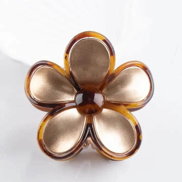 Ninexis Accessories - Hair Brown Tortoise Flower Hair Clip 82012150
