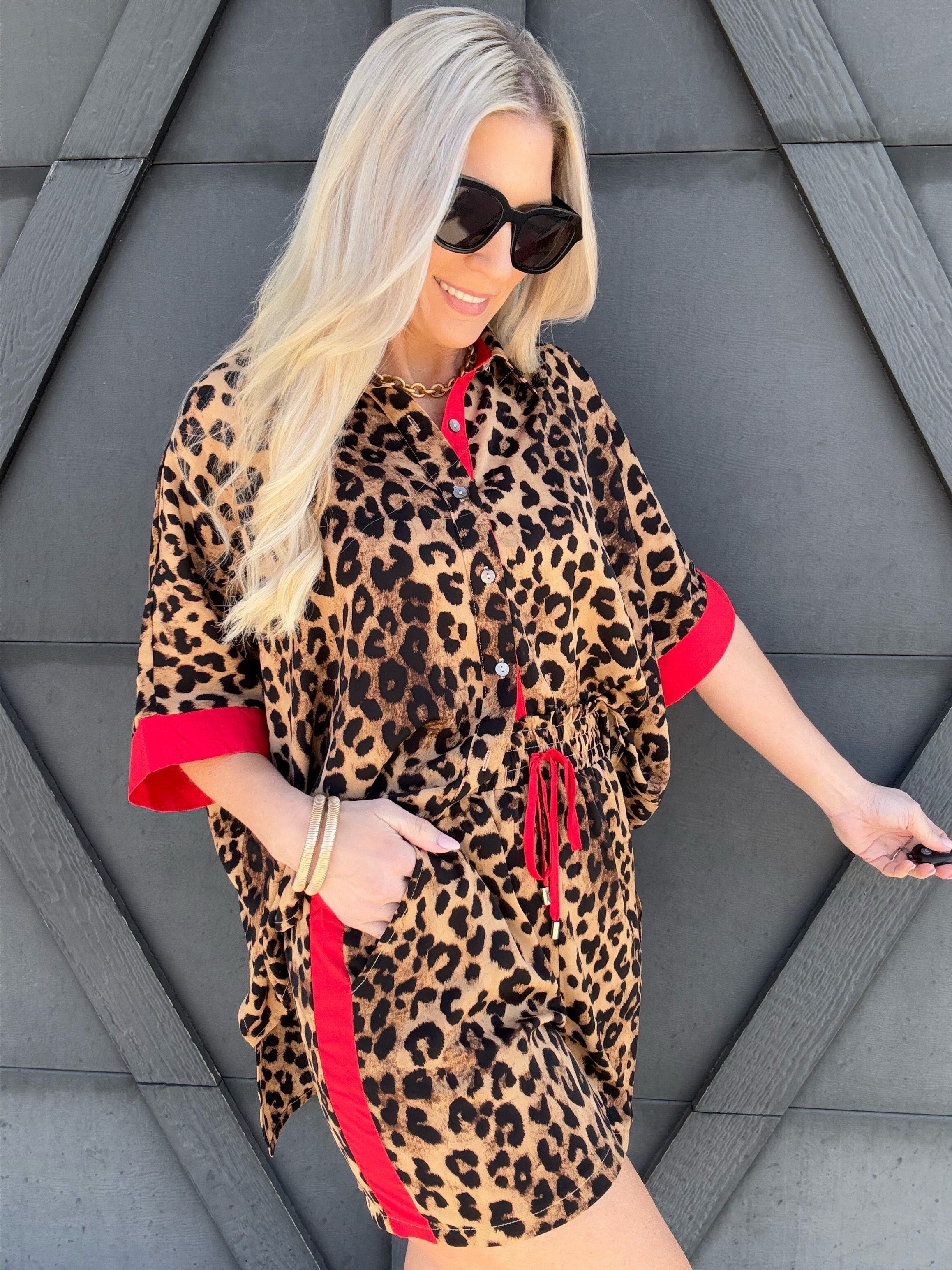 Leopard Oversized Short Set - Infinity Raine