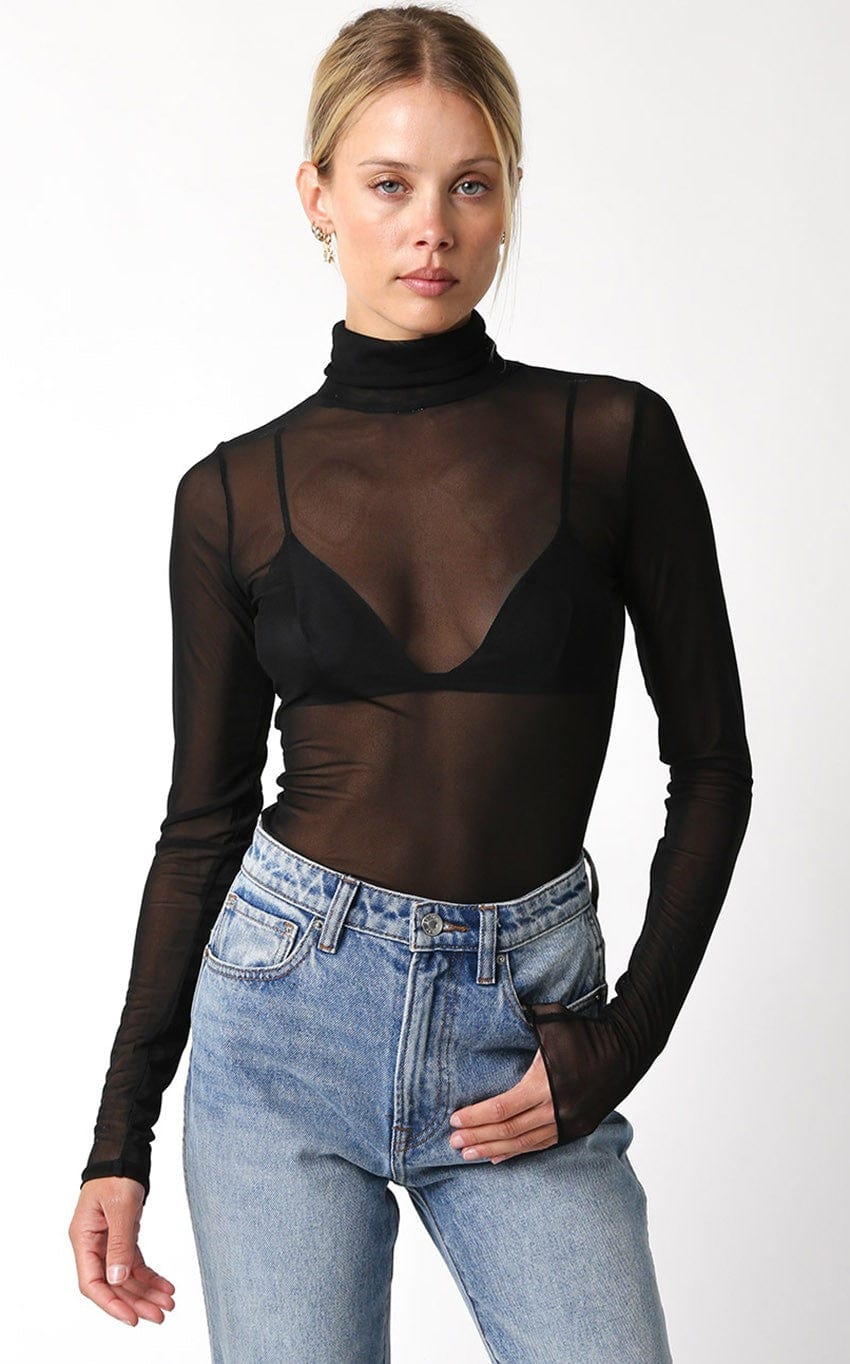 Ivy Mesh Top In Black - Infinity Raine