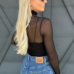 Ivy Mesh Top In Black - Infinity Raine
